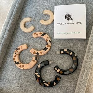 NWT Noonday Collection Terrazzo Hoops